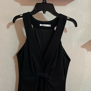 knee length black dress, medium, thrifted
